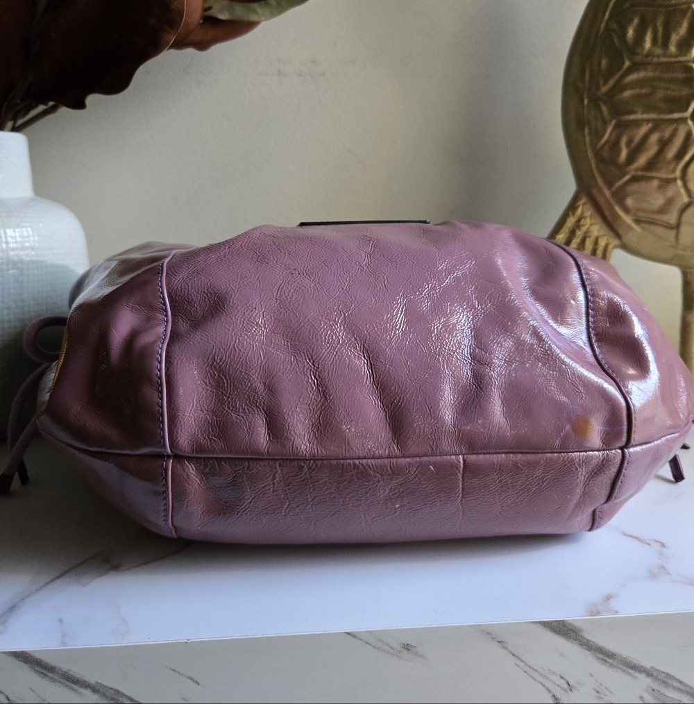 GUC Vintage Coach Poppy Jazzy Pink Patent Leather Shoulder Hobo Bag - Picture 5 of 13